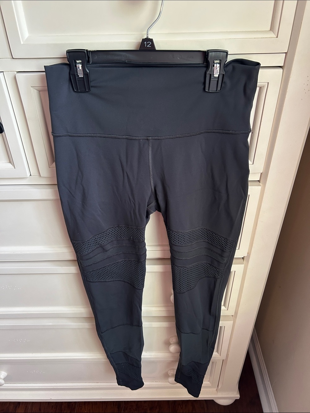 lululemon athletica Grey High-Rise Mesh Panel Leggings